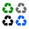 Set of arrow recycle - stock vector