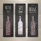 Set of art wine banners and labels design