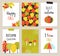 Set of artistic creative autumn cards. Hand Drawn elements. Design for poster, card, invitation, placard, brochure