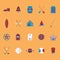 Set of assorted icons. Vector illustration decorative design