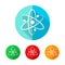 Set of atom icons. Vector illustration.