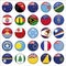 Set of Australian, Oceania Round Flag Icons