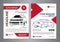 Set auto repair business layout templates, automobile magazine cover, auto repair shop brochure, mockup flyer.