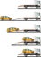 Set of auto transporter and car on white background in flat style in different positions. Vector illustration.
