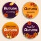 Set of autumn banners. Vector design set of banners for autumn season bright autumn leaves. Collection for seasonal template,