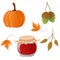 Set of autumn icons