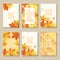 Set of autumn related cards