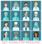 Set of avatar icons characters for medicine