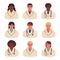 Set of avatars of different doctors isolated on a white background. Vector web element. People user person. Illustration in