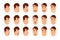 Set of avatars. Male characters.