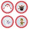 Set baby Christmas stickers. Collection of badges labels