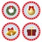 Set baby Christmas stickers. Collection of badges labels