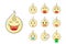 set of baby emoticon expressions