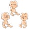 Set of baby emotion icons.