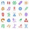 Set of bacteria and virus icons.