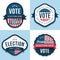Set of badges, banner, labels, emblem design for united state election 2016. Politic Vote. Design elements.
