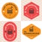 Set of badges, banner, labels and logo for hamburger, burger shop. Simple and minimal design.