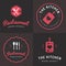Set of badges, labels and logos for food restaurant, foods shop and catering.
