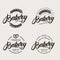 Set of bakery and bread logo.