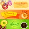 Set of bakery or coffee shop banners, flyers