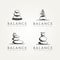 Set of balancing stone minimalist classic logo