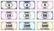Set of banknotes for playing Board games vector play money