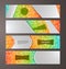 Set banner headline horizontal layout mosaic background04