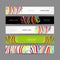 Set of banners, colorful zebra print design