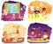 Set banners creative children making arts and crafts, flat vector illustration.