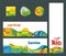 Set of banners and icons Rio de Janeiro carnival, vector illustration