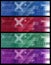 Set of Banners Image / Internet Icons, Arrows, HTML code - Red Blue Green Violet