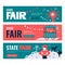 Set of Banners with State Fair