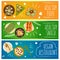 Set of banners for theme healthy ,vegetarians food .Vector i