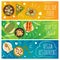 Set of banners for theme healthy ,vegetarians food .Vector i