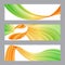 Set banners, wavy shape