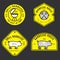 Set of barbecue logo, badges, banners, labels, emblem for BBQ shop. Outline design. Minimal design.