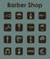 Set of barbershop simple icons