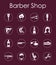 Set of barbershop simple icons