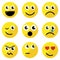 Set of basic emoticons