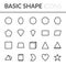 Set Of Basic Shape Icons. Line shape vector illustration