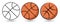 Set of basketball icons illustraion