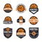 Set of basketball logos