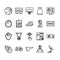 Set of Basketball outline icon Style