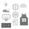 Set of Basketball vintage Design Elements