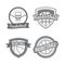 Set of Basketball vintage Labels