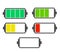 Set of battery symbol with different charge vector illustration