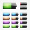 Set of battery symbols