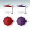 Set of Beach Cafe Bar Pub Umbrella Parasol