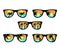 Set of beach sunglasses