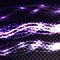 Set of beautiful abstract transparent luminous violet cosmic magical electric energy lines of waves on a translucent dark